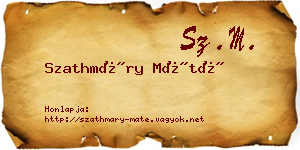 Szathmáry Máté névjegykártya